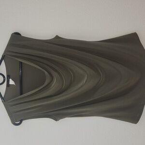 Jennie & Marlis Olive Green Draped Top